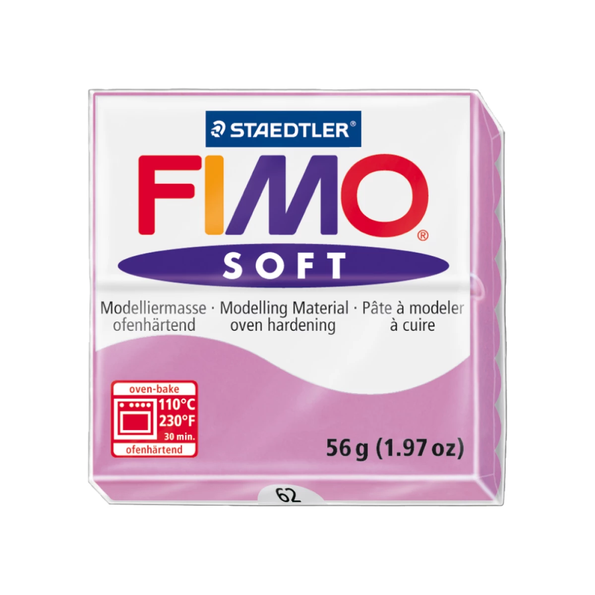 Galery – Pasta para modelar staedtler fimo soft 56 gr cor violeta claro0