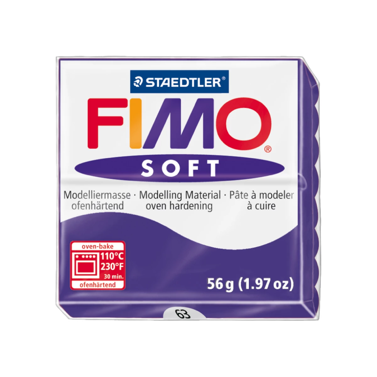 Galery – Pasta para modelar staedtler fimo soft 56 gr cor violeta escuro0