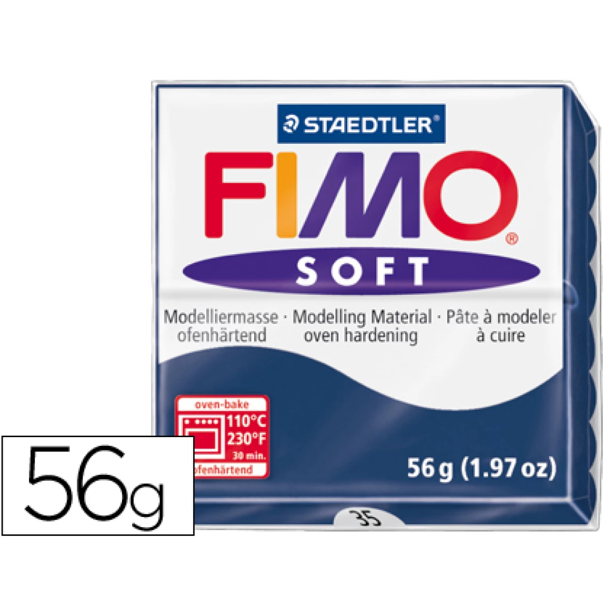 Thumbnail-Pasta para modelar staedtler fimo soft 56 gr cor azul windsor