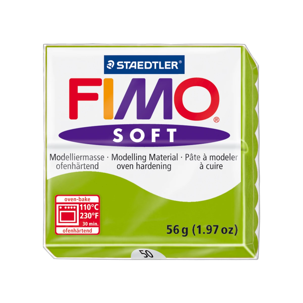 Galery – Pasta para modelar staedtler fimo soft 56 gr cor verde maçã0