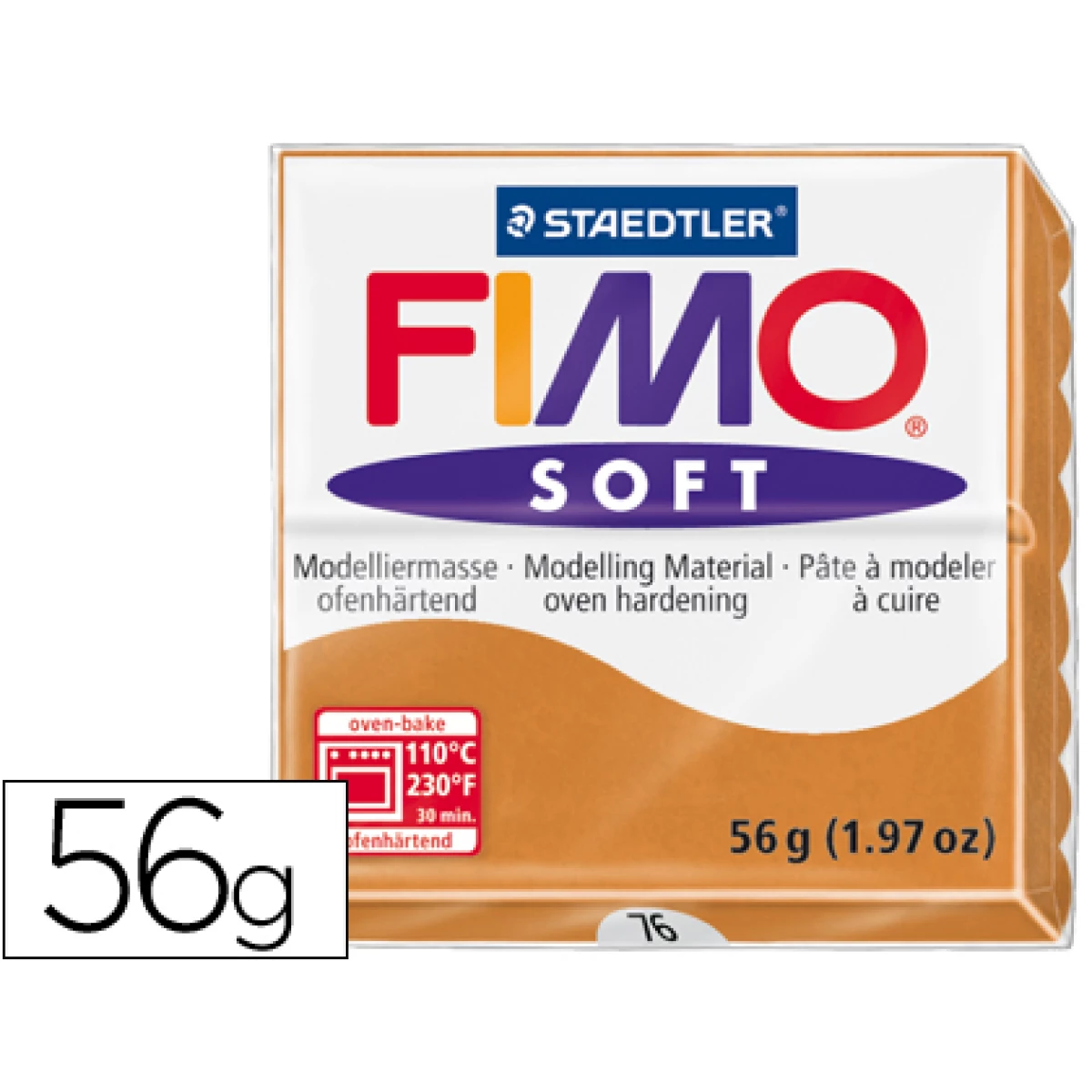 Thumbnail-Pasta para modelar staedtler fimo soft 56 gr cor cognac