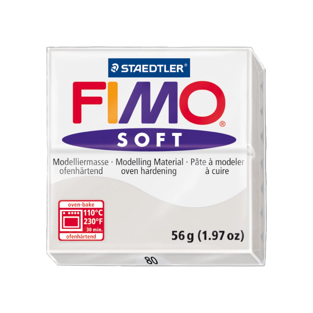 Galery – Pasta para modelar staedtler fimo soft 56 gr cor cinza0