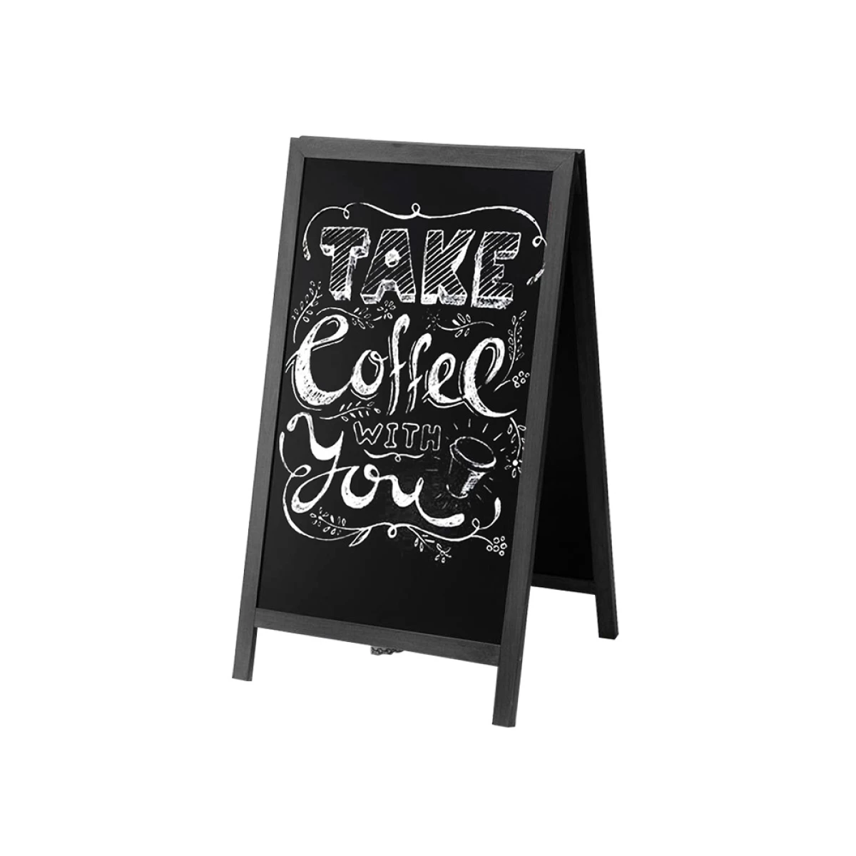 Galery – Quadro preto liderpapel cavalete dupla face de madeira com superficie para marcadores tipo giz 55×85 cm0