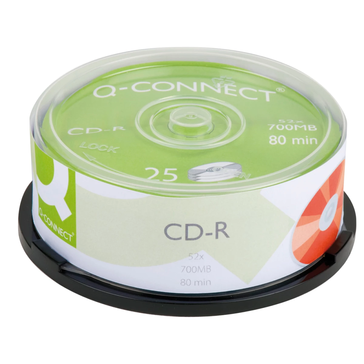 Galery – Cd-r q-connect capacidade 700mb duracao 80min velocidade 52x torre de 25 unidades0