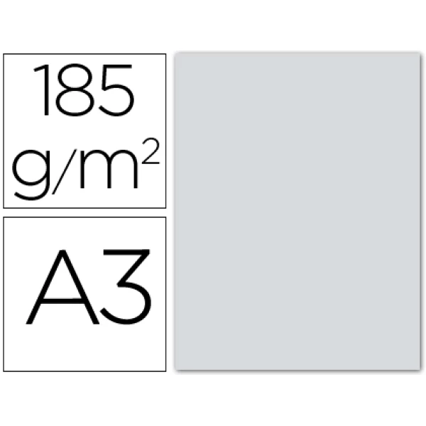 Thumbnail-Cartolina guarro din a3 cinza perola 185 gr pack de 50 folhas