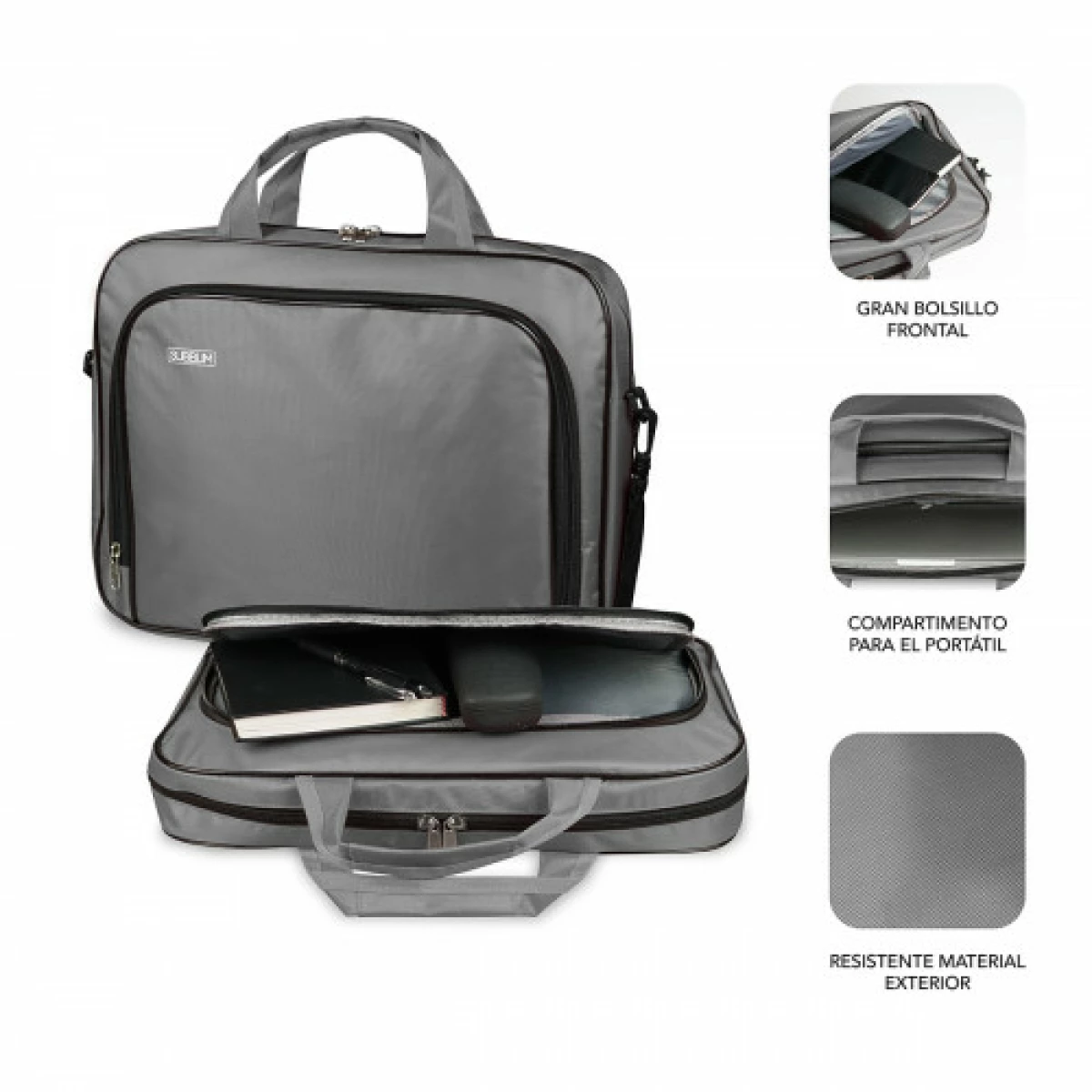 Galery – Bolsa para laptop SUBBLIM Oxford 11-12,5″ cinza0