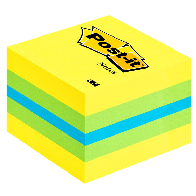 Thumbnail-3M Post-it 2051L bloco de notas autocolante Quadrado Azul, Verde, Turquesa, Amarelo 400 folhas Autocolantes