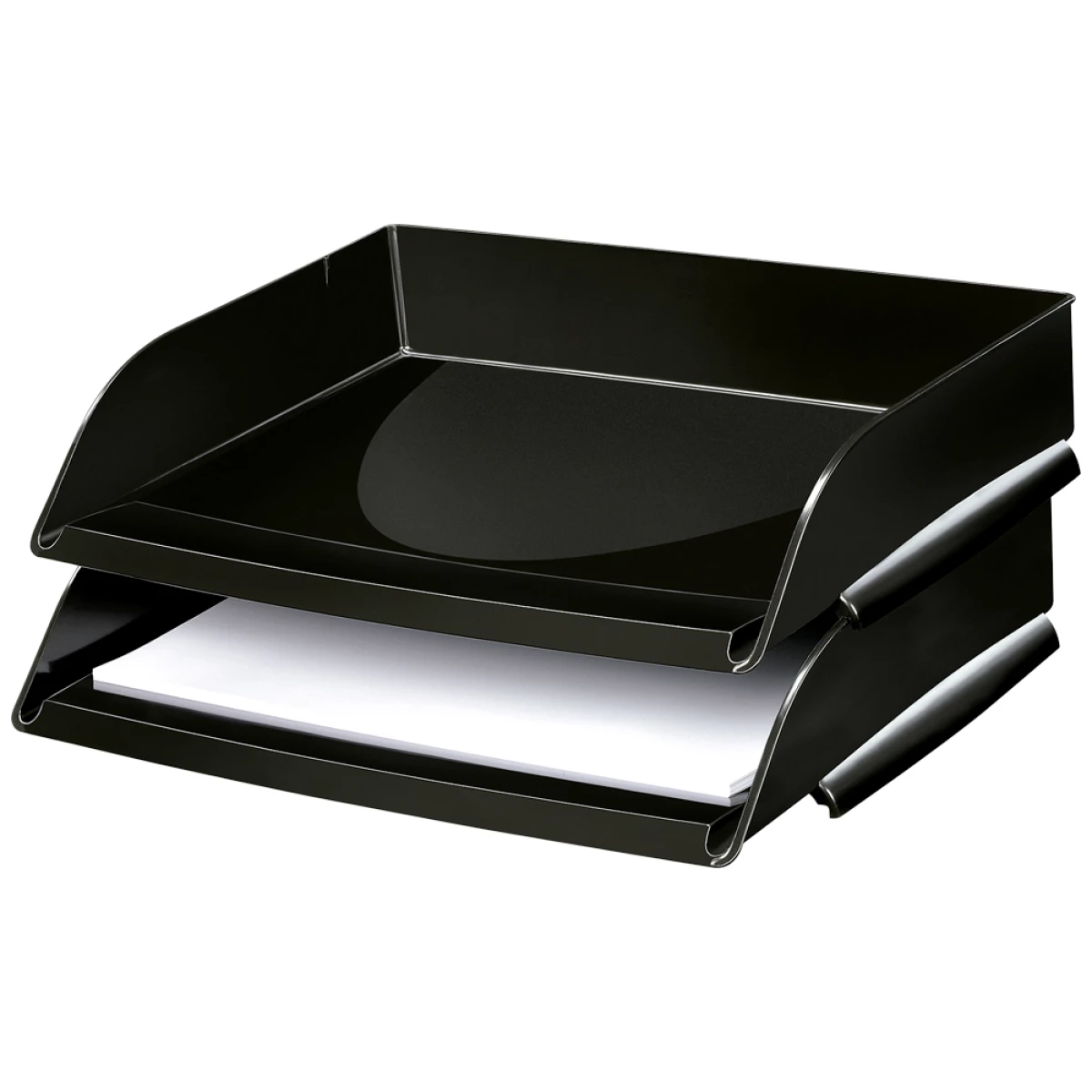 Galery – Tabuleiro de secretaria cep plastico preto greenspirit plastico 348x257x66 mm0