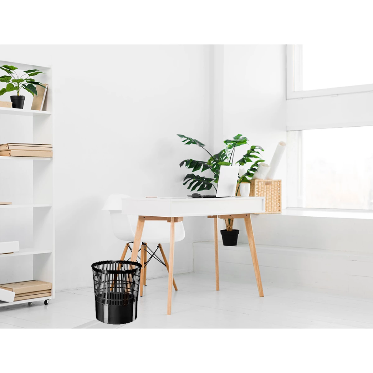 Galery – Cesto de papeis cep em plastico ecoline rede preta 16 litros 30×31,7 cm0