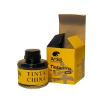 Galery – Tinta da china artist preta frasco de 60 ml0