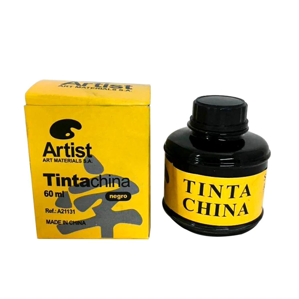 Galery – Tinta da china artist preta frasco de 60 ml0