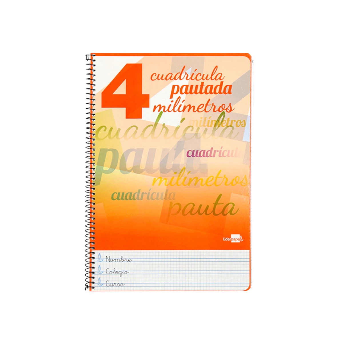 Galery – Bloc espiral liderpapel tapa extradura folio 80 hojas cuadriculado pautado 4 mm 70 grs con margen colores0