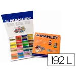Thumbnail-Lapis de cera manley caixa de 192 unidades 16 cores sortidas