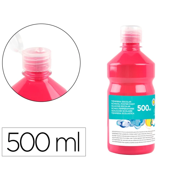 Thumbnail-Guache escolar liderpapel 500 ml magenta