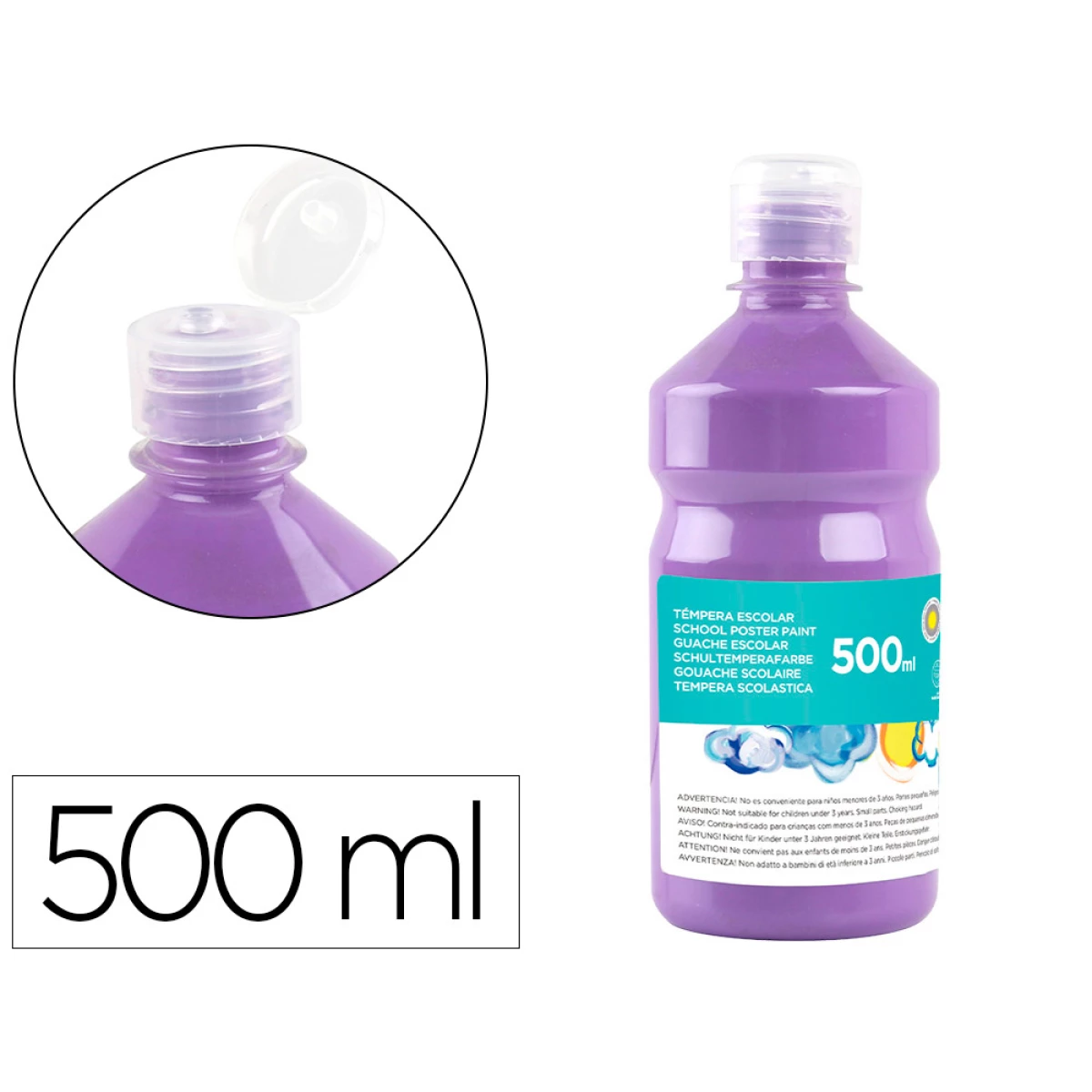 Thumbnail-Guache escolar liderpapel 500 ml lilas