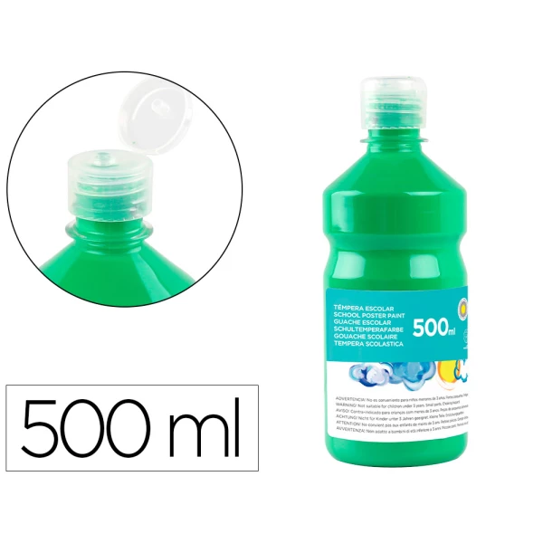 Thumbnail-Guache escolar liderpapel 500 ml verde