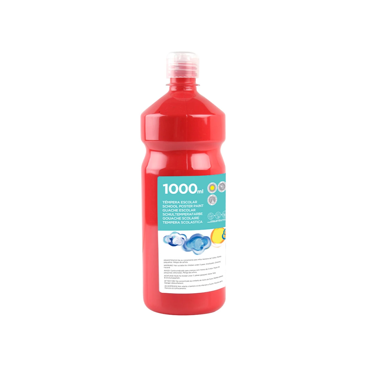 Galery – Guache escolar liderpapel 1000 ml vermelho0