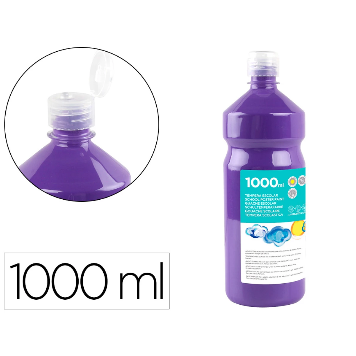 Thumbnail-Guache escolar liderpapel 1000 ml violeta