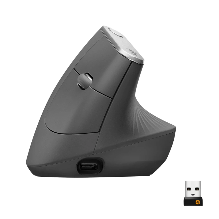 Thumbnail-Logitech MX Vertical rato Mão direita RF Wireless + Bluetooth Ótico 4000 DPI