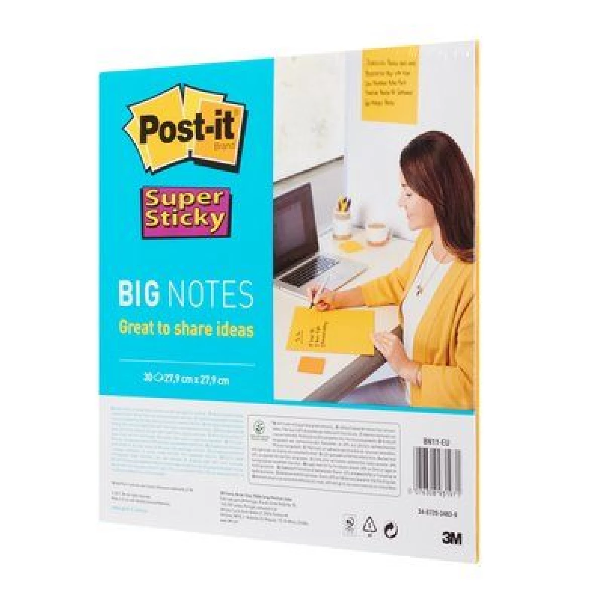 Galery – 3M Notizzettel Super Sticky Big Notes Gelb bloco de notas autocolante Quadrado Amarelo 30 folhas Autocolantes0