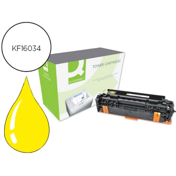 Thumbnail-Toner q-connect compativel hp ce412a cor laserjet m351a / 451dn / 451dw / 451nw / 375nw / 475dn / 475dw amarelo 2.600 pa