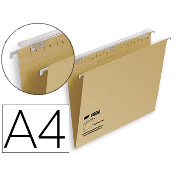 Thumbnail-Capas de suspensao fade tiki din a4 visor superior 290 mm efeito lupa kraft eco 230 g/m lombada v – 25 unidades