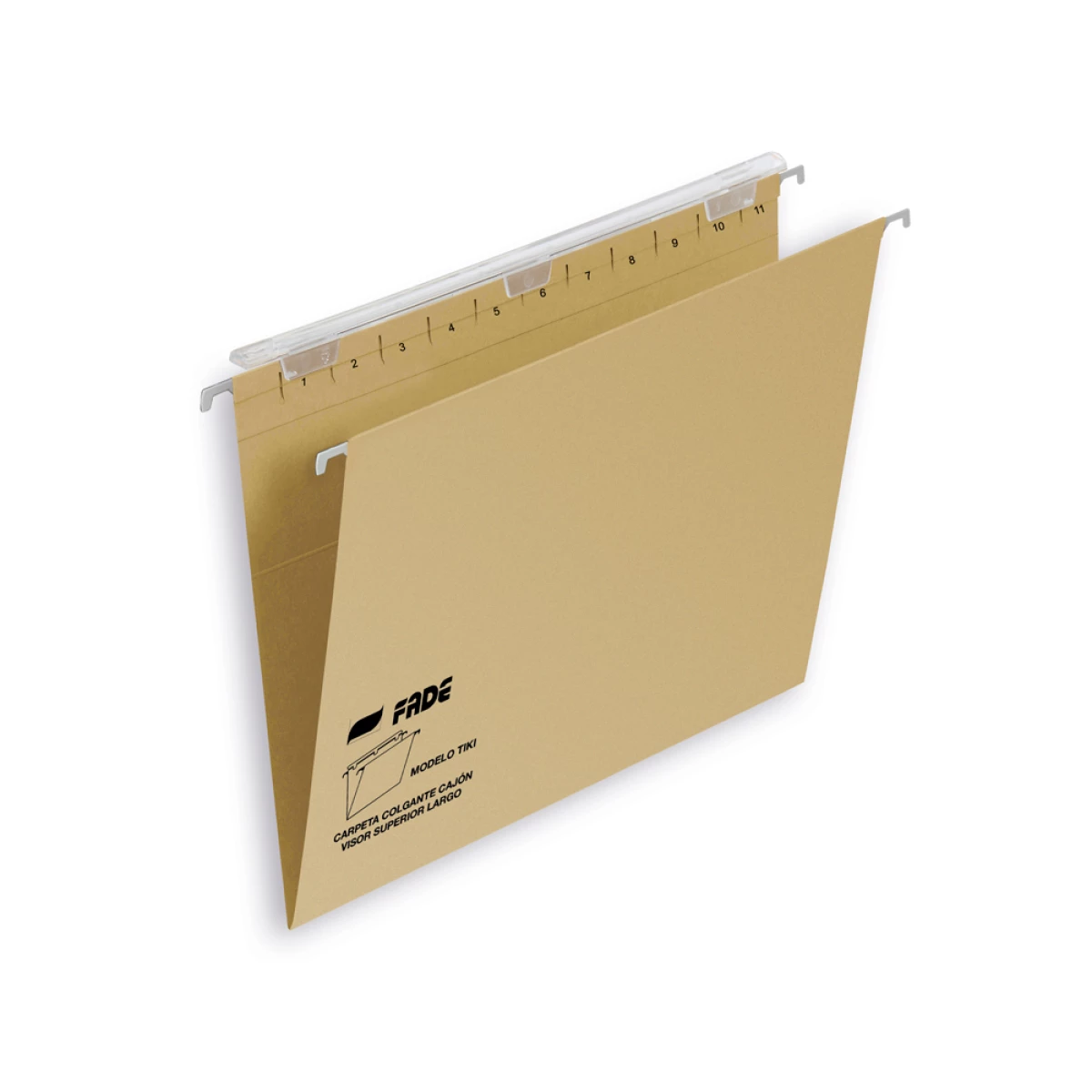 Galery – Capas de suspensao fade tiki folio visor superior 290 mm efeito lupa kraft eco 230 g/m lombada v – 25 unidades0