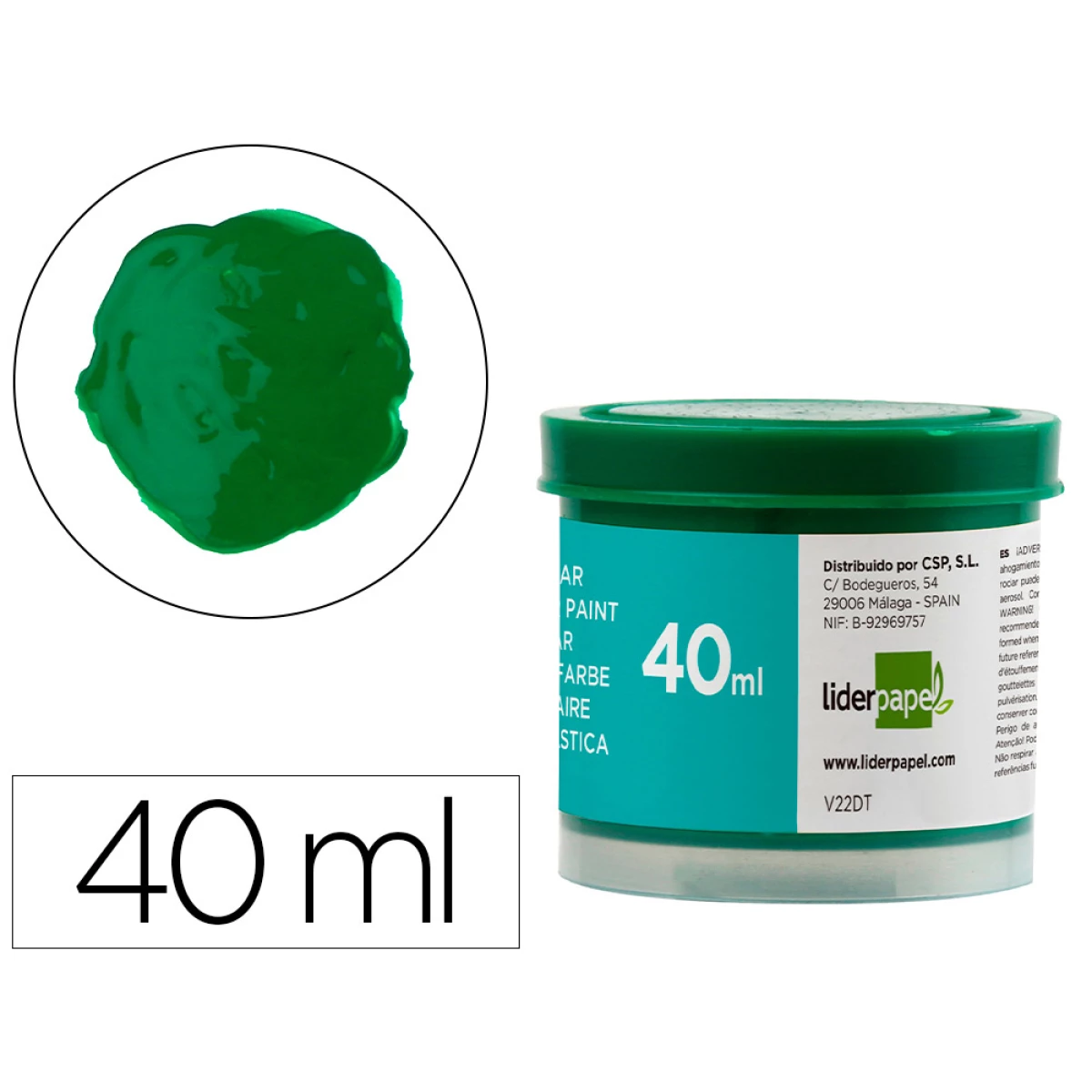 Thumbnail-Guache liderpapel escolar 40 ml verde