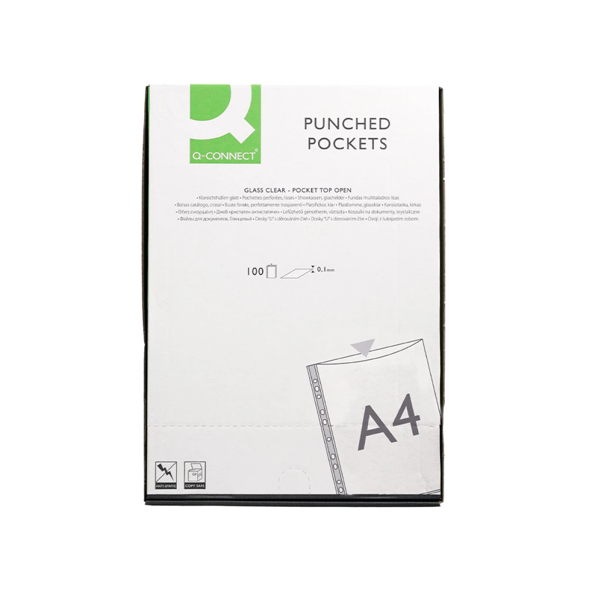 Galery – Bolsa catalogo/mica q-connect din a4 100 microns cristal caixa de 100 unidades0