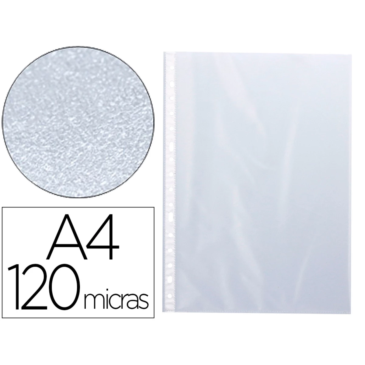 Thumbnail-Bolsa catalogo/mica q-connect din a4 120 microns martelada caixa de 100 unidades