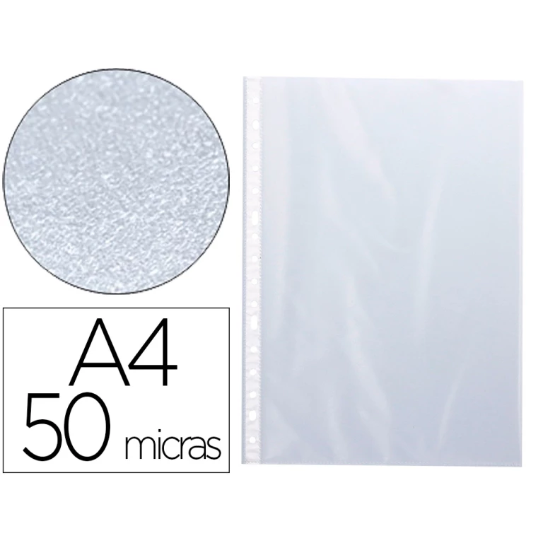 Thumbnail-Bolsa catalogo/mica q-connect din a4 50 microns martelada bolsa de 100 unidades