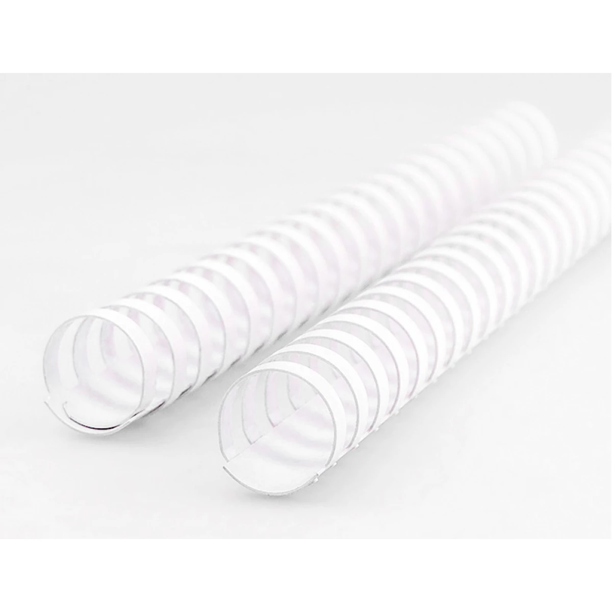 Galery – Espiral q-connect redonda 14 mm plastico branco capacidade 130 folhas caixa de 100 unidades0