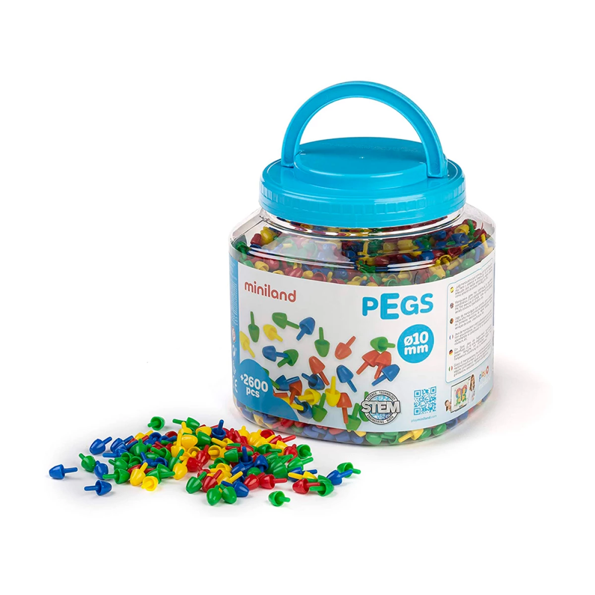 Galery – Jogo miniland pegs boiao de 2600 peças de 10 mm0