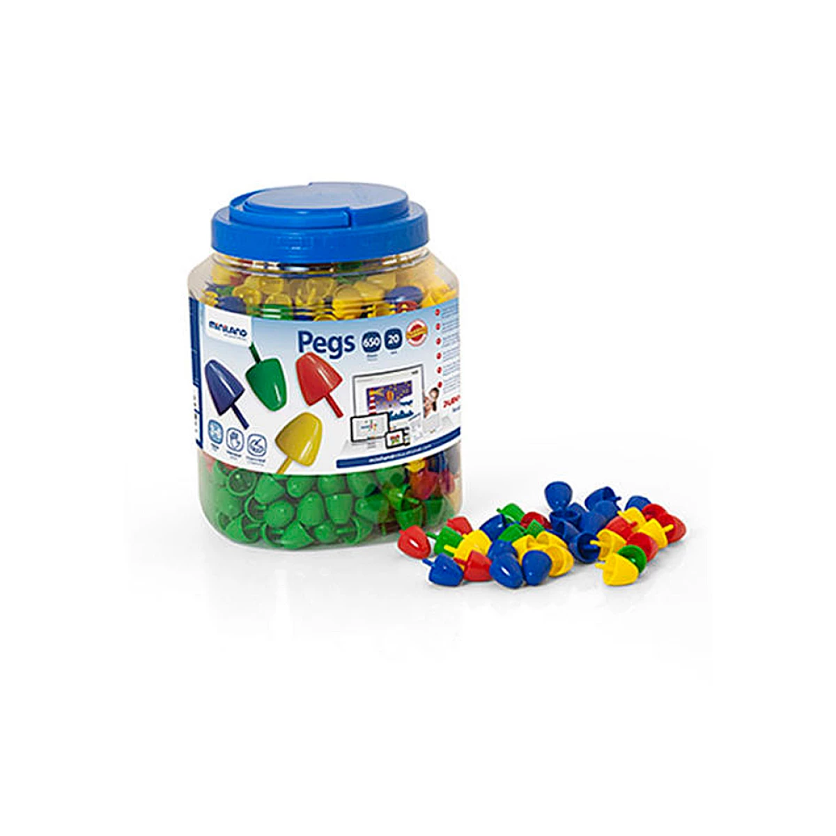 Galery – Jogo miniland pegs boiao de 650 peças de 20 mm0