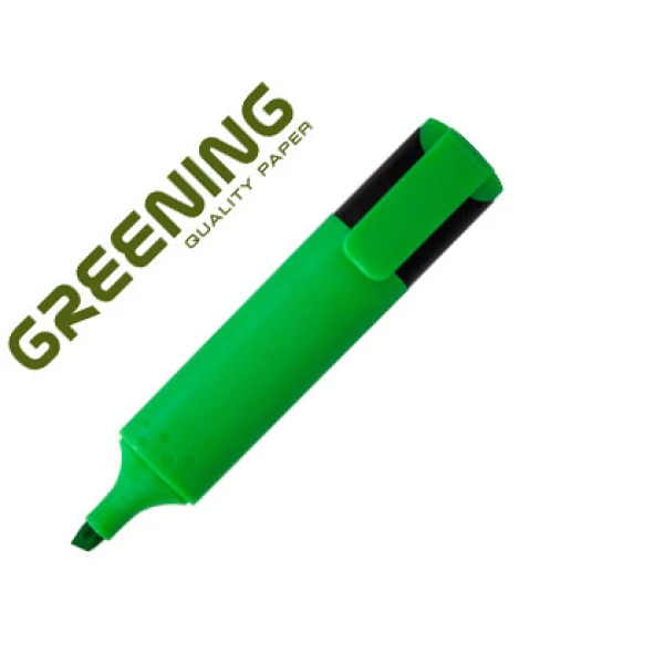 Thumbnail-Marcador greening fluorescente ponta biselada verde – 12 unidades