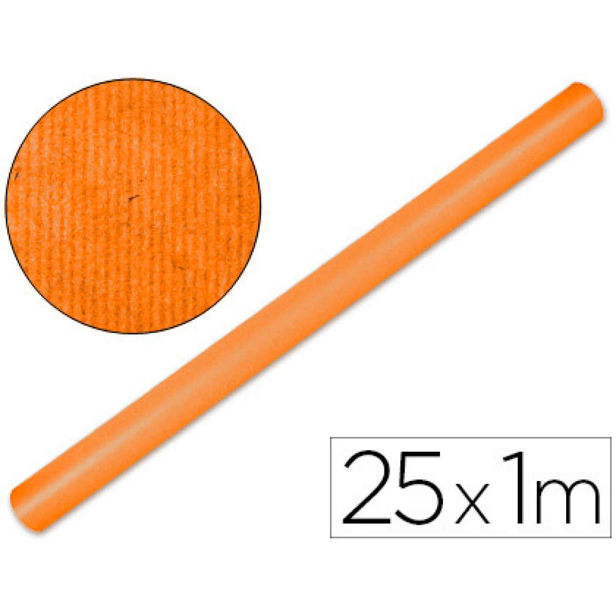 Thumbnail-Papel kraft liderpapel rolo laranja forte 25×1 mt 65 gr