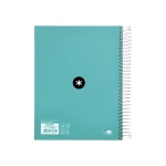 Galery – Caderno espiral liderpapel din a5 antartik capa forrada 120 f 100 gr quadricula 5 mm 5 bandas de cores cor menta0