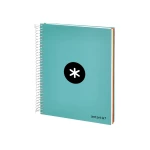 Galery – Caderno espiral liderpapel din a5 antartik capa forrada 120 f 100 gr quadricula 5 mm 5 bandas de cores cor menta0