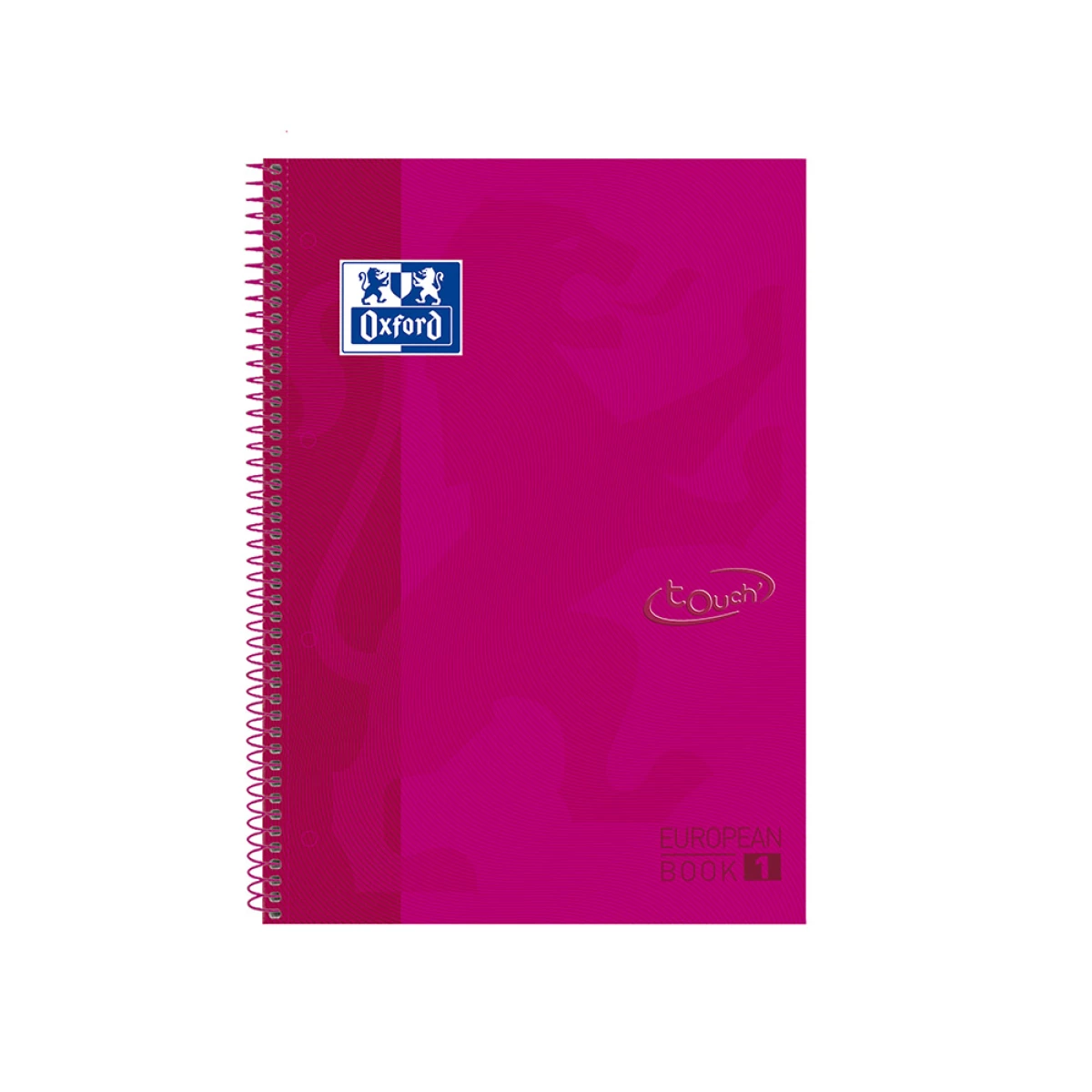 Galery – Caderno espiral oxford ebook 1 capa extradura din a4+ 80 f quadricula 5 mm rosa framboesa touch0