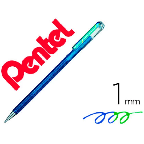 Thumbnail-Roller pentel k110 dual metallic cor azul e verde metalico – 12 unidades