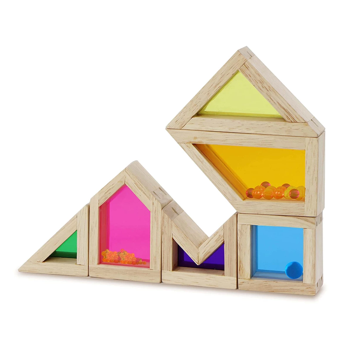 Galery – Jogo wonderworlds blocos madeira com som cores transparentes 18x12x3 cm0