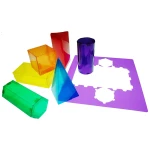 Galery – Jogo modelos 3d henbea plastico flexivel formas geometricas cores translucidos 35×35 cm0