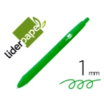 Thumbnail-Esferografica liderpapel gummy touch retratil 1,0 mm tinta verde