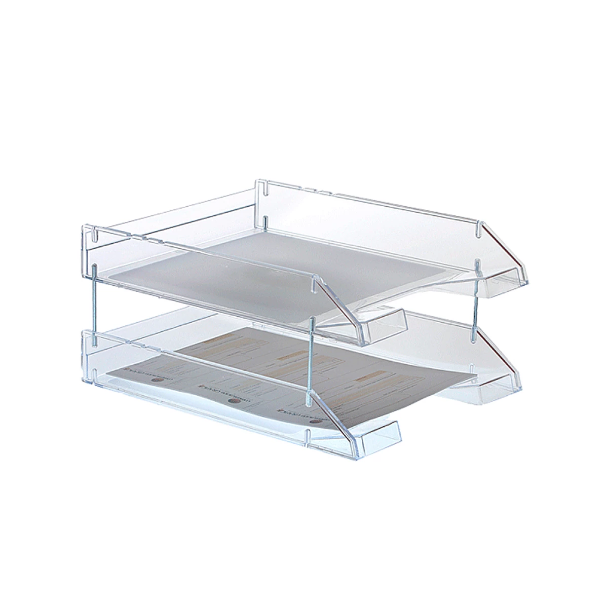 Galery – Tabuleiro de secretaria archivo 2000 plastico transparente cristal 340x260x60 mm0