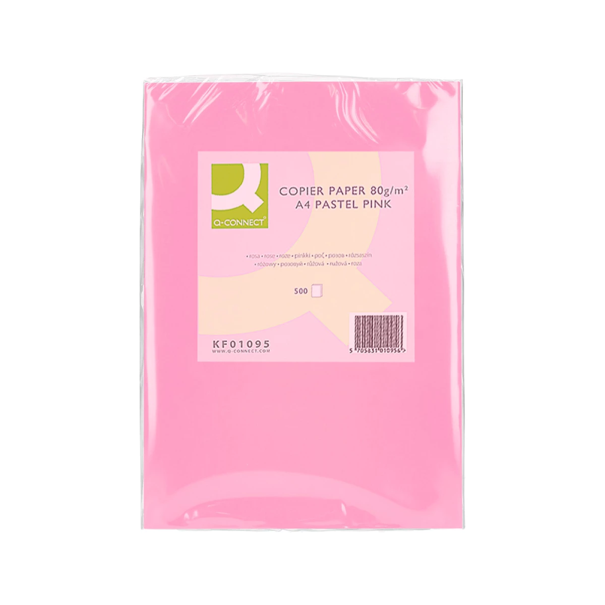 Galery – Papel de cor q-connect din a4 80 gr rosa embalagem de 500 folhas0