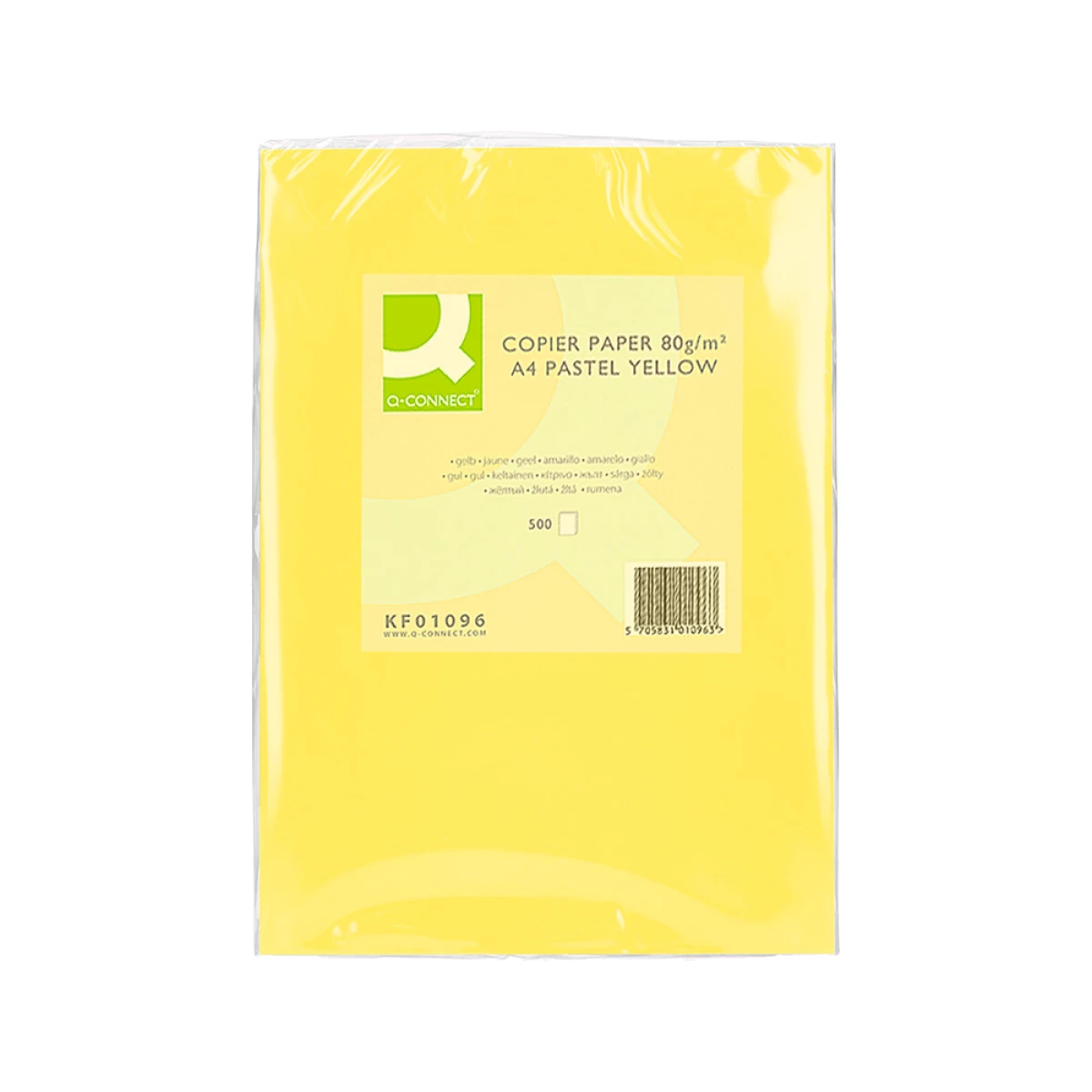 Galery – Papel de cor q-connect din a4 80 gr amarelo embalagem de 500 folhas0