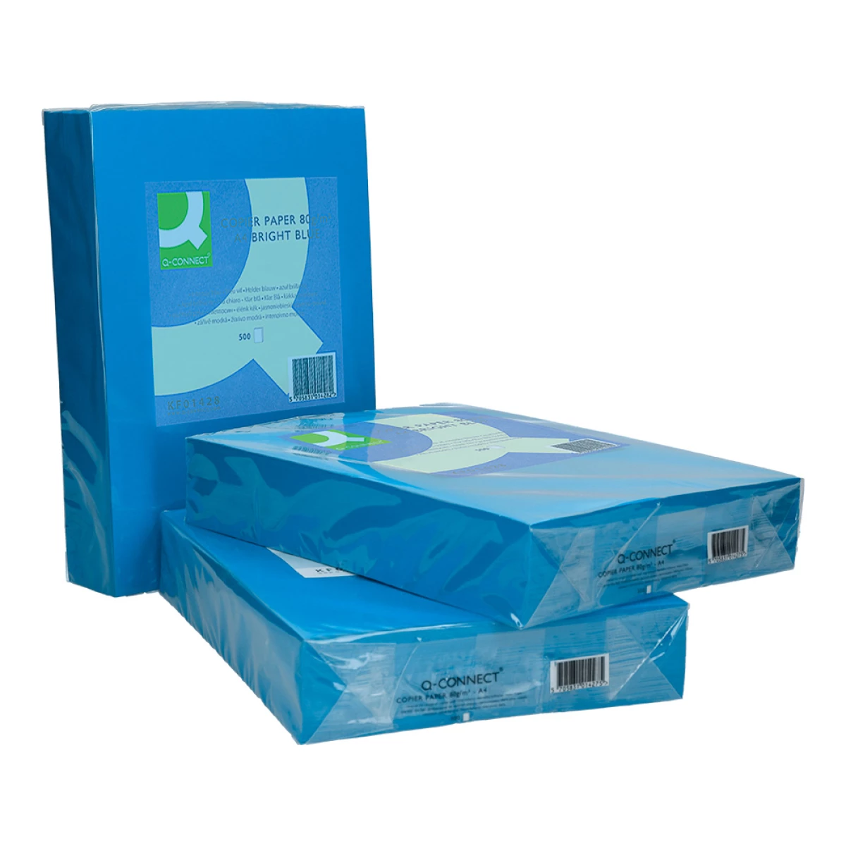 Galery – Papel de cor q-connect din a4 80 gr azul intenso embalagem de 500 folhas0