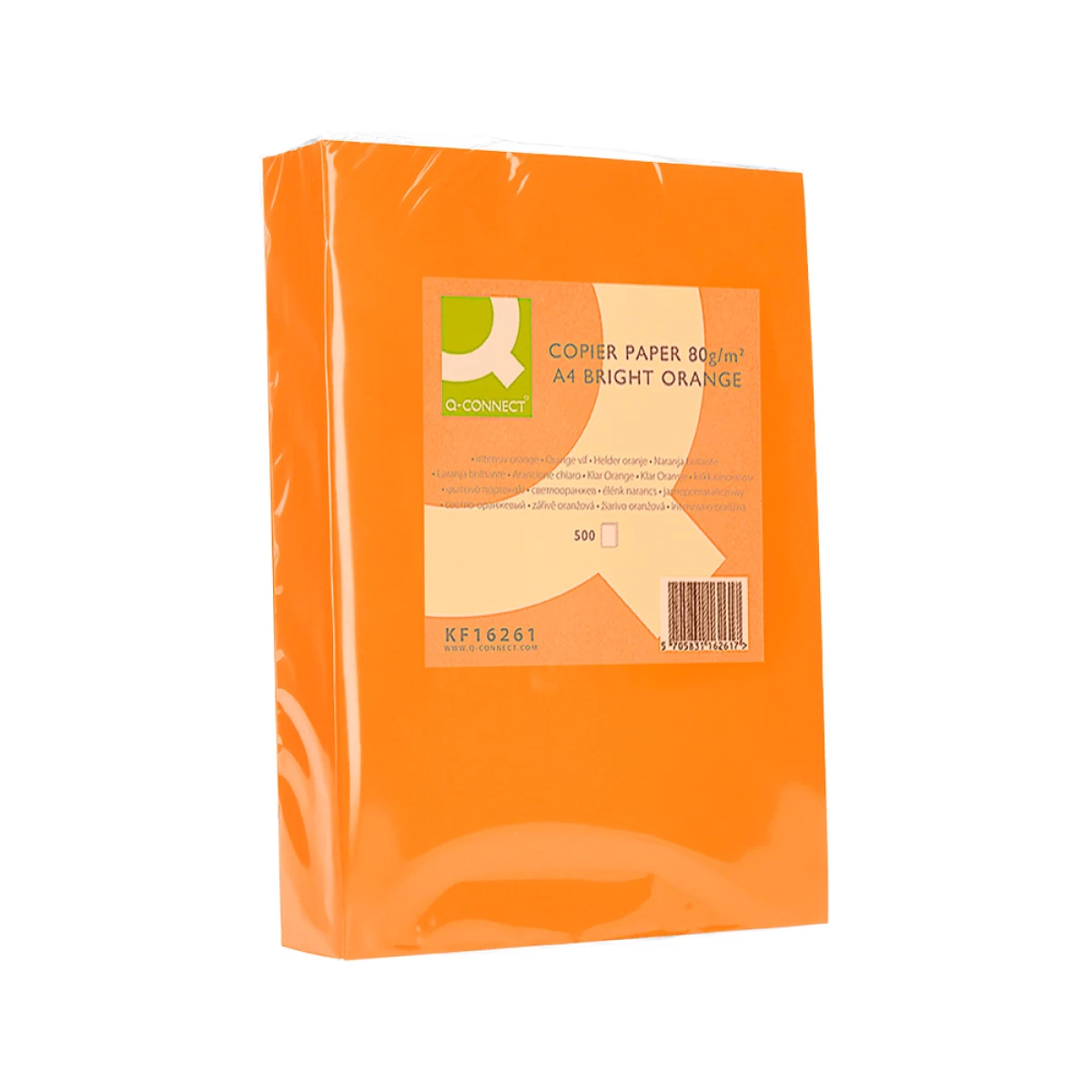 Galery – Papel de cor q-connect din a4 80 gr laranja intenso embalagem de 500 folhas0