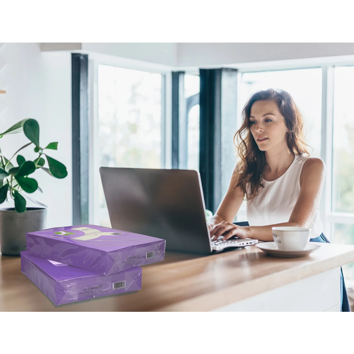 Galery – Papel de cor q-connect din a4 80 gr lilas embalagem de 500 folhas0