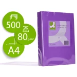 Thumbnail-Papel de cor q-connect din a4 80 gr lilas embalagem de 500 folhas